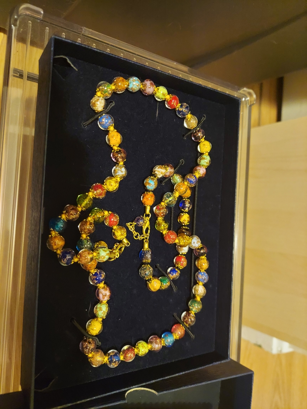 Stauer Multicolor Murano Glass Bead Necklace And Bracelet Set - Picture 11 of 11